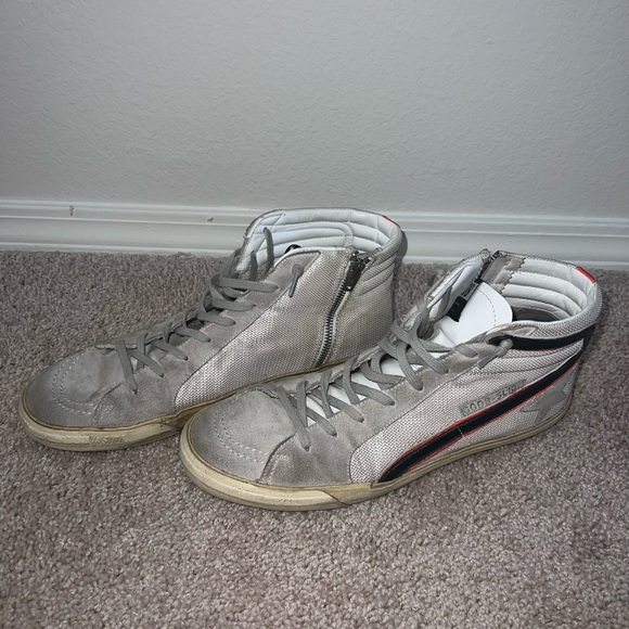 Golden Goose Slide in White Mesh with White Star size US 11.5 - Picture 1 of 6